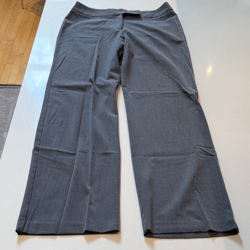 Pantology Women's Wide Leg, Full Length Stretch Trousers, Charcoal Grey, Size 10